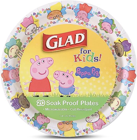 Make Mealtime Fun with Glad for Kids Peppa Pig Paper Plates