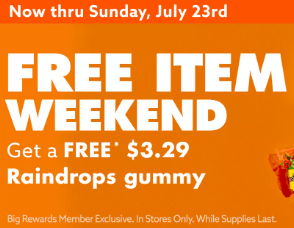 Free Raindrops Gummy Candy – Big Lots Rewards Exclusive