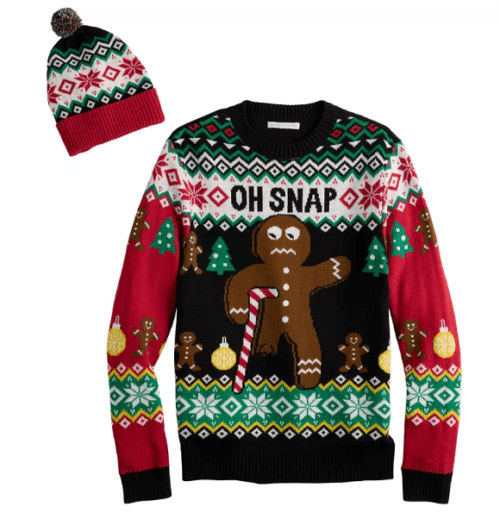 Men’s Holiday Sweater with Hat $10.50