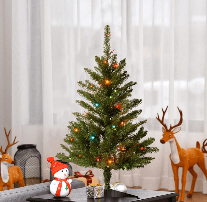 National Tree Company Kingswood Fir Slim Pre-Lit Artificial Christmas Tree for $38.35