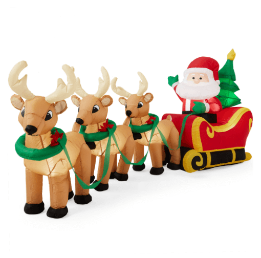 Santa & Reindeer Inflatable: Now $54.99