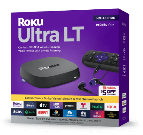 Roku Ultra LT Streaming Device for $49.42