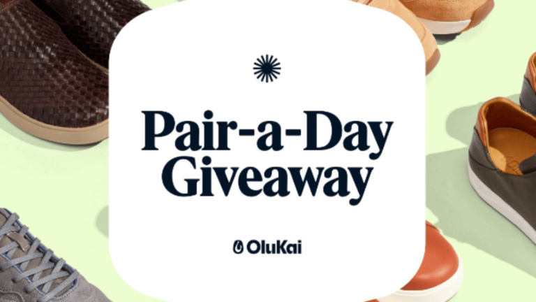 Daily Chances to Win with OluKai Pair-a-Day Giveaway