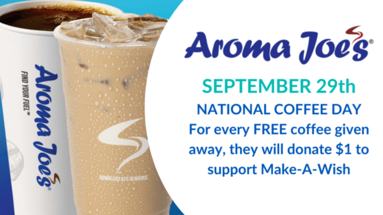 Free 24oz Coffee at Aroma Joe’s on September 29