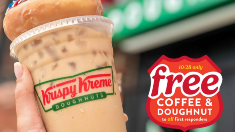 Free Coffee & Doughnut at Krispy Kreme for first responders on October 28