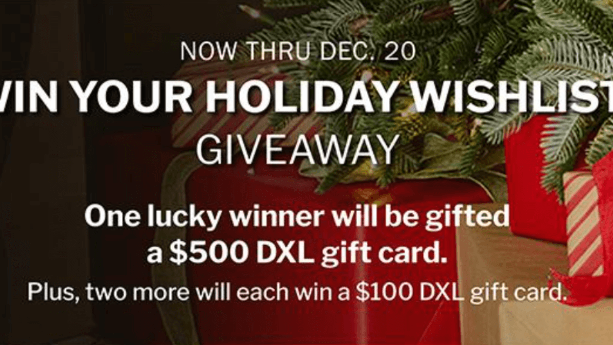 Destination XL Win Your Holiday Wishlist Giveaway