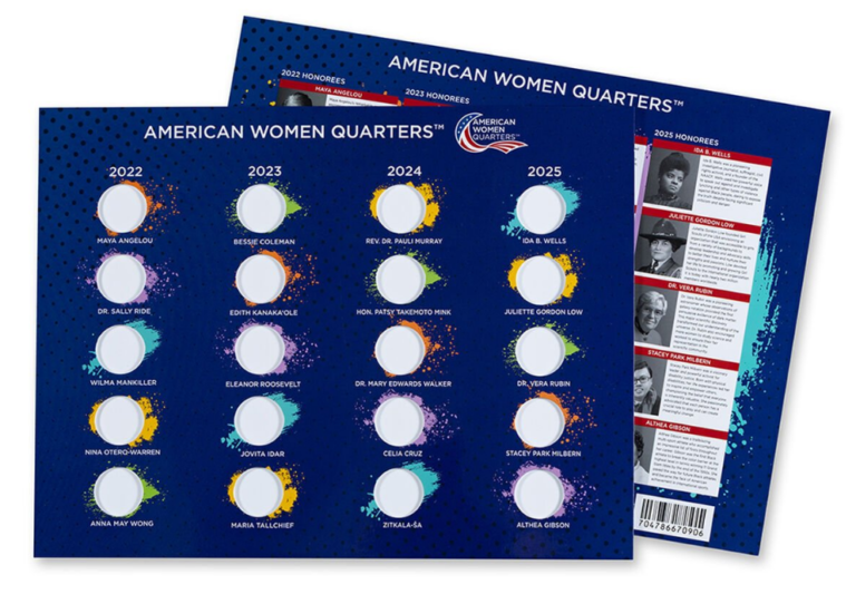 Free American Women Quarters Collector Coin Boards