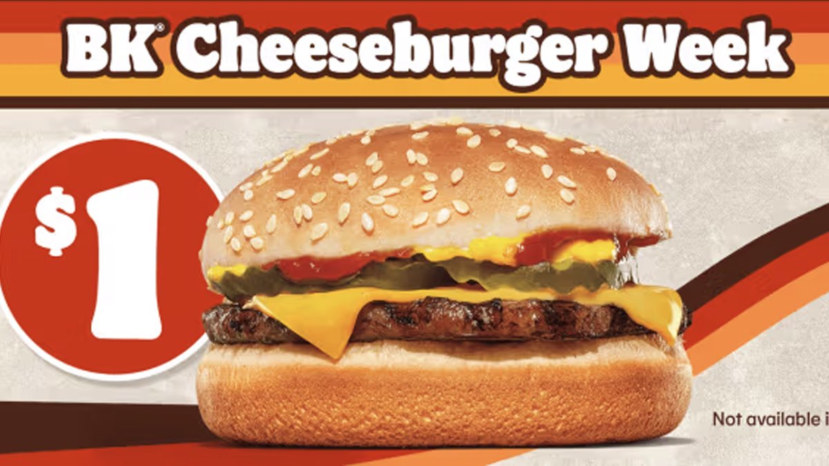 Score $1 Cheeseburgers at Burger King During Cheeseburger Week