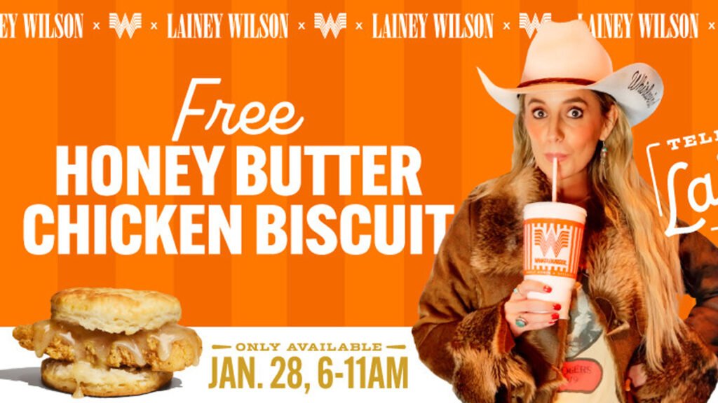 Enjoy a Free Honey Butter Chicken Biscuit at Whataburger on January 28th