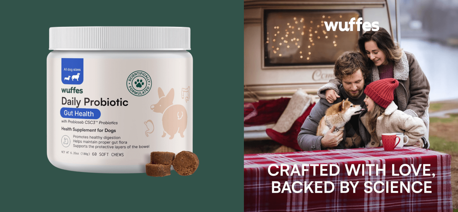 Apply Now to Try Wuffes Chewable Dog Probiotic Supplement for Free